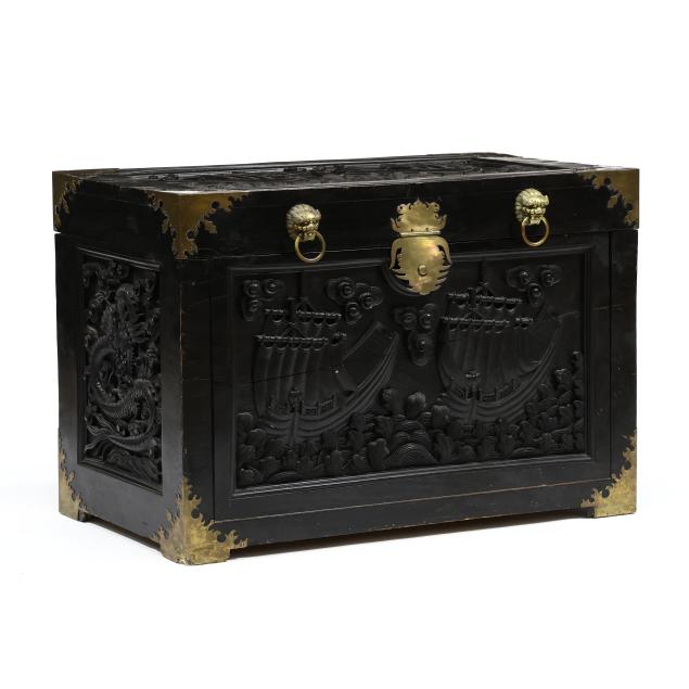 chinese-carved-and-ebonized-camphor-wood-trunk