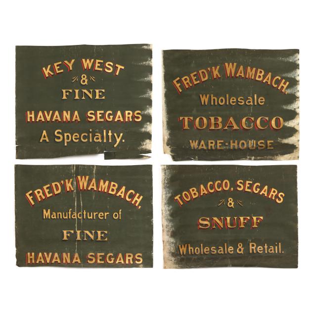 four-antique-tobacco-advertising-signs