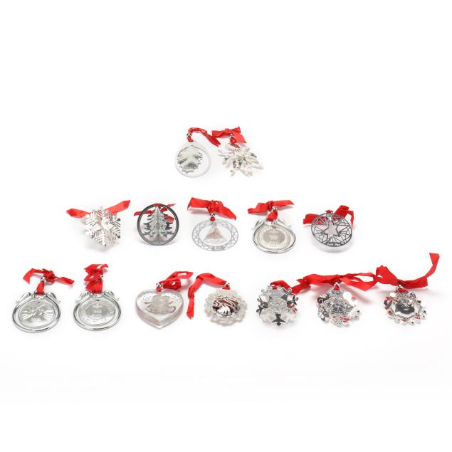 collection-of-christofle-silver-plated-ornaments