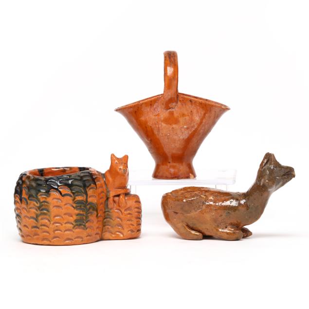 three-early-nc-pottery-whimseys