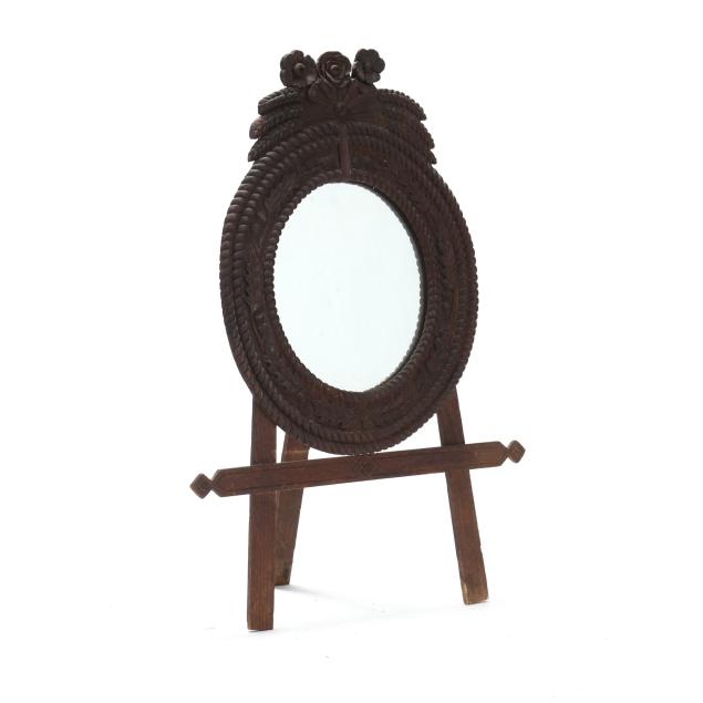 continental-carved-oak-art-table-easel-mirror