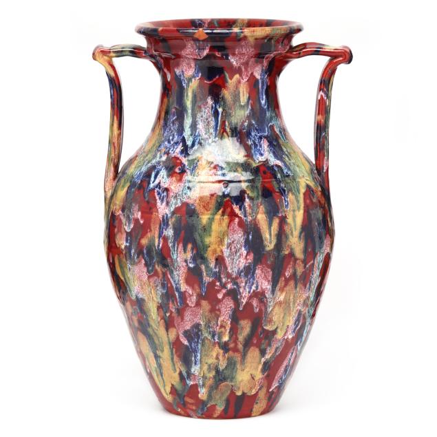 a-r-cole-pottery-sanford-nc-tall-flower-vase