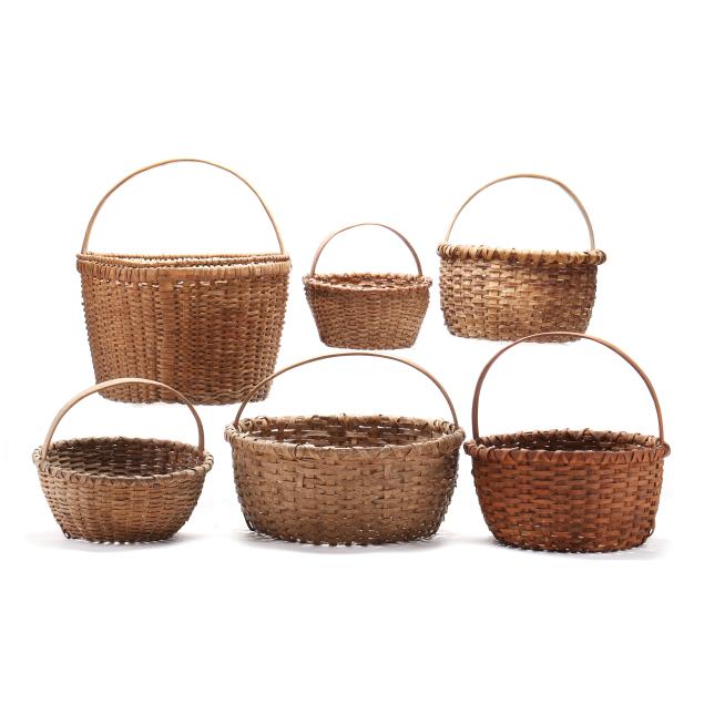 six-vintage-southern-white-oak-baskets