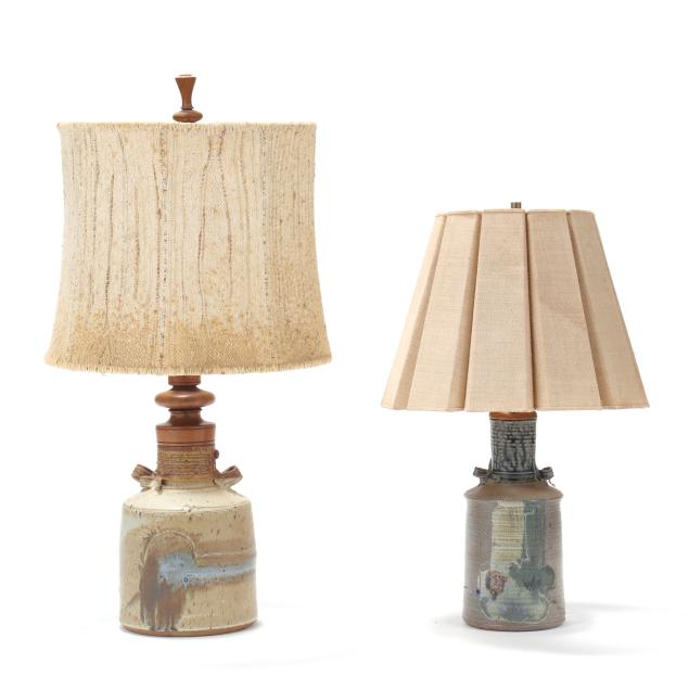 wally-smith-american-two-vintage-studio-art-pottery-lamps