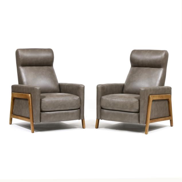 pair-of-modernist-leather-and-teak-recliners