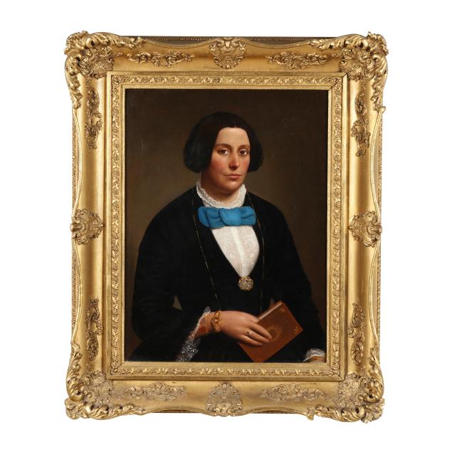 continental-school-mid-19th-century-portrait-of-a-woman-holding-a-book