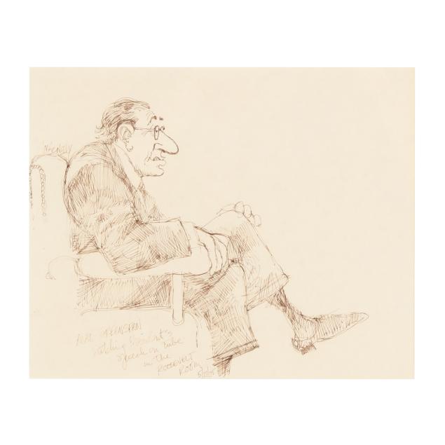 jeff-macnelly-american-1947-2000-i-alan-greenspan-watching-president-s-speech-on-tube-in-the-roosevelt-room-i-political-cartoon