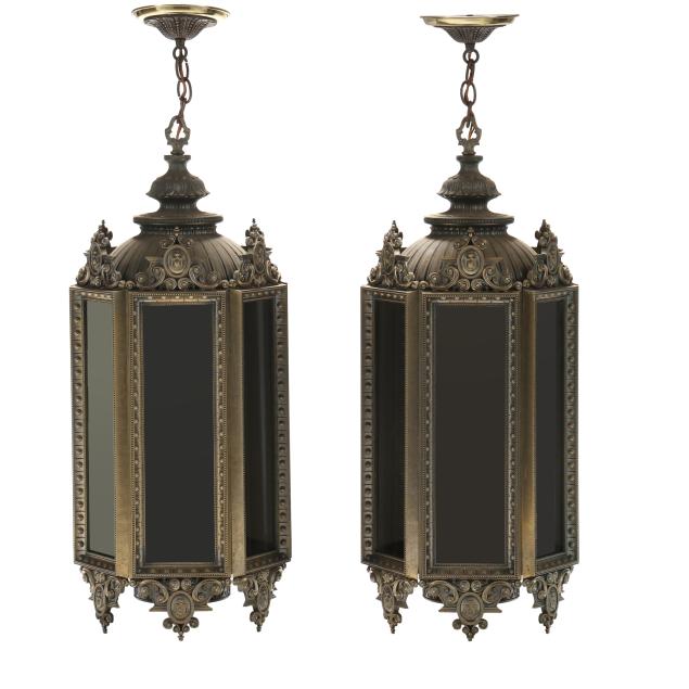 pair-of-vintage-gothic-style-pendant-lights