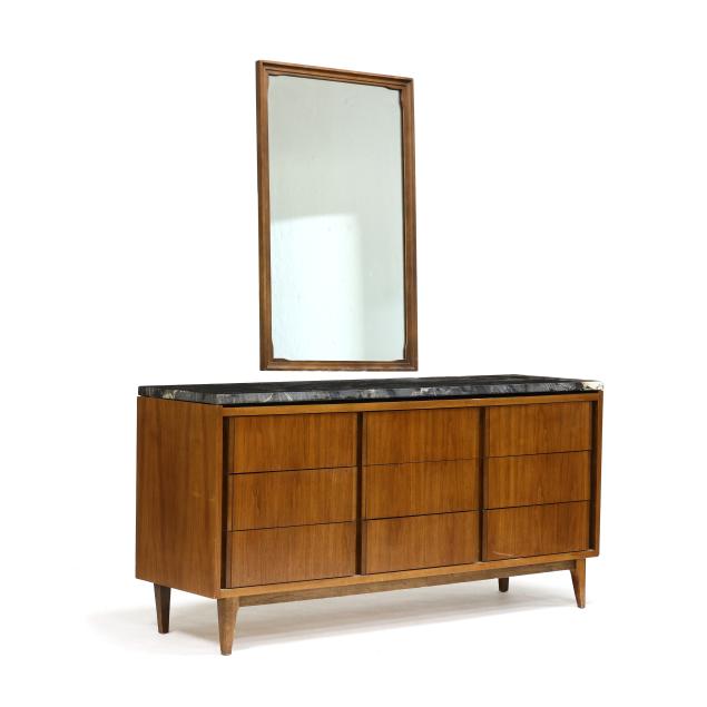 american-mid-century-granite-top-walnut-dresser-and-mirror