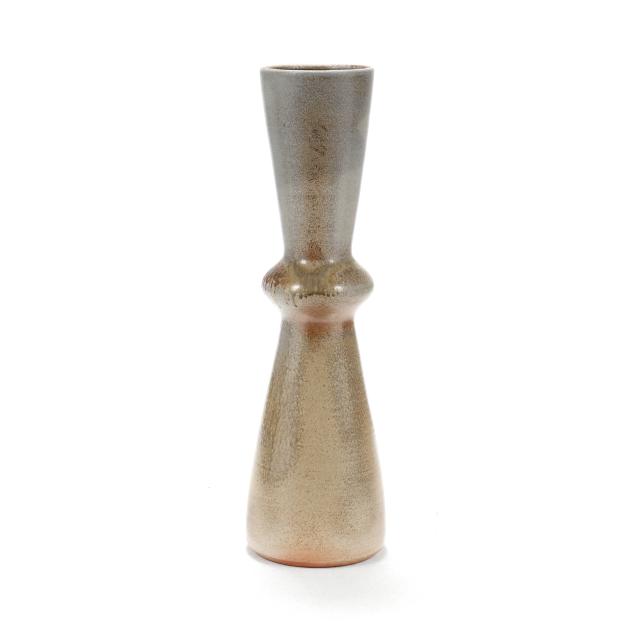 david-stuempfle-seagrove-nc-tall-hourglass-floor-vase