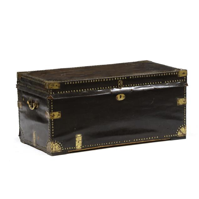 english-campaign-leather-wrapped-storage-chest