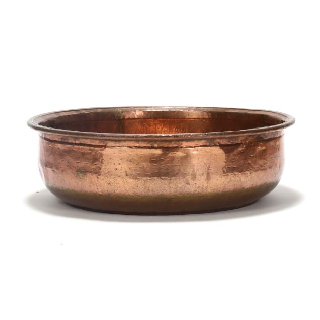 large-vintage-hammered-copper-bowl