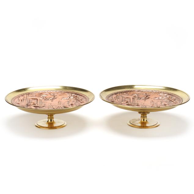 a-pair-of-antique-brass-and-copper-tazzas