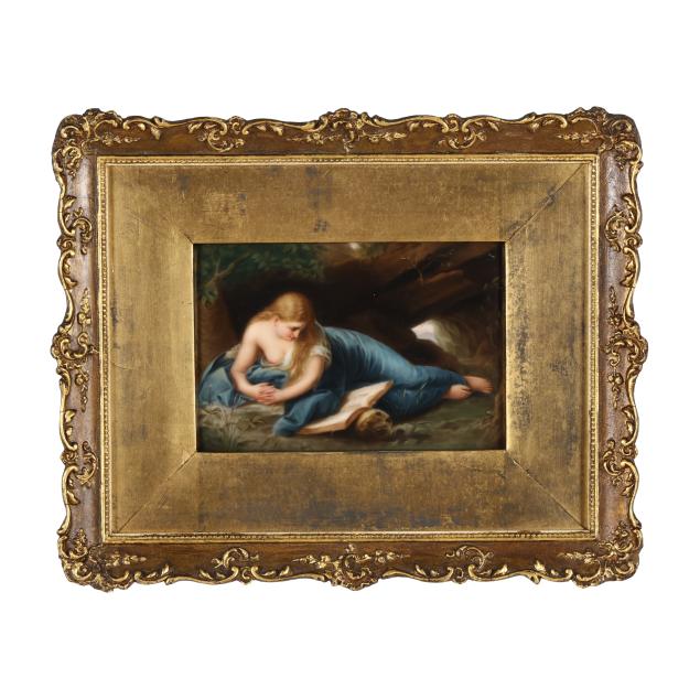 an-antique-continental-framed-porcelain-plaque-i-the-penitent-magdalene-i