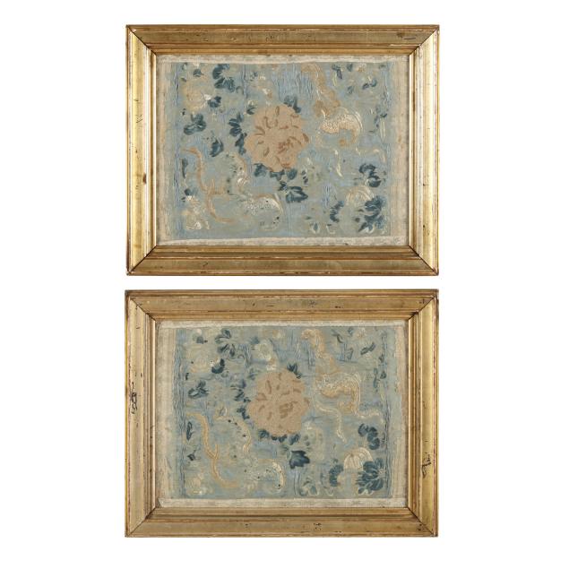 pair-of-framed-asian-floral-embroideries