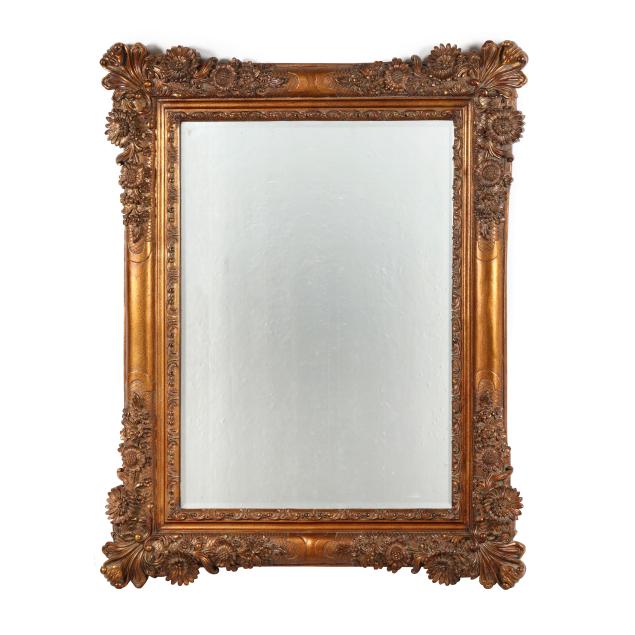 large-contemporary-gilt-floral-mirror