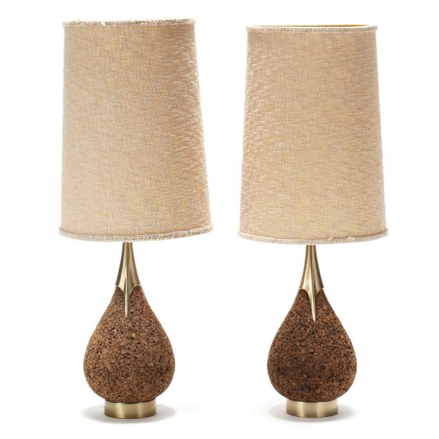 pair-of-mid-century-cork-teardrop-table-lamps