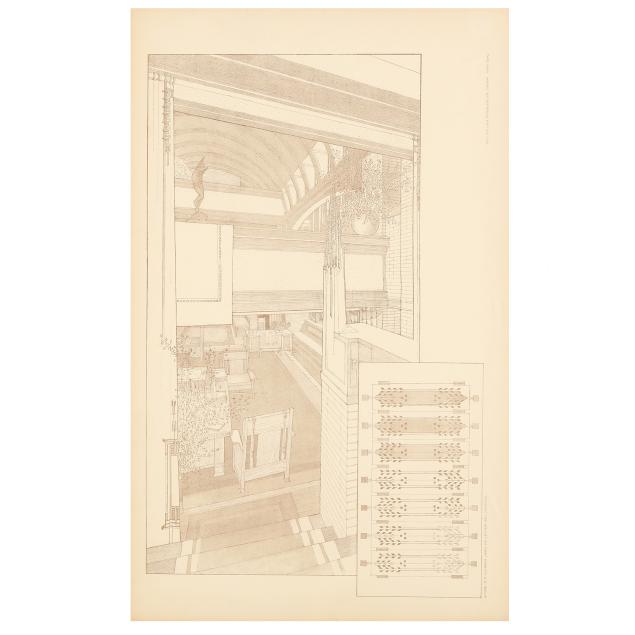 frank-lloyd-wright-american-1867-1959-i-wasmuth-portfolio-i-three-framed-plates