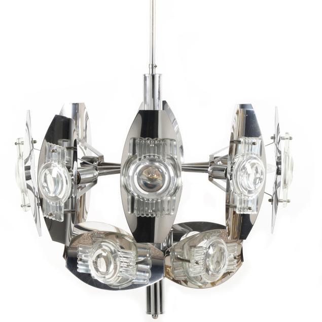 gaetano-sciolari-italian-1927-1994-chrome-and-glass-chandelier