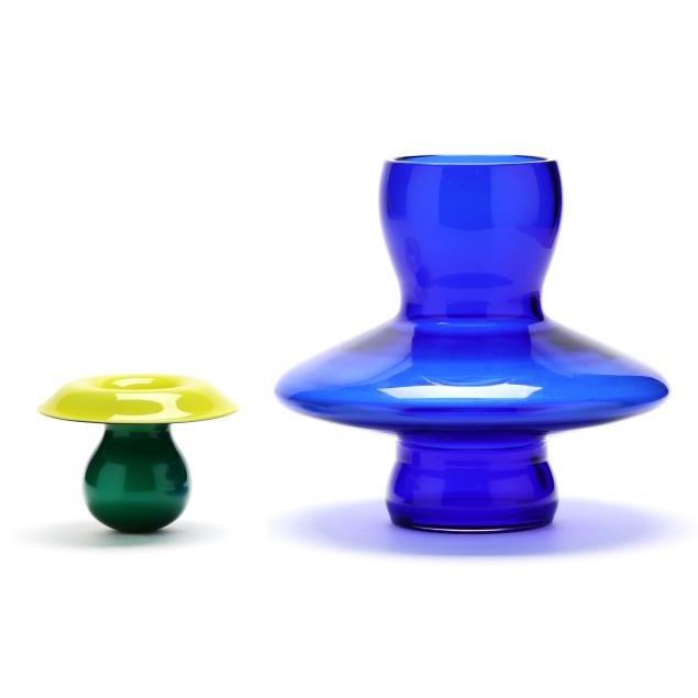 emmanuel-babled-french-b-1967-two-modernist-shaped-glass-vases