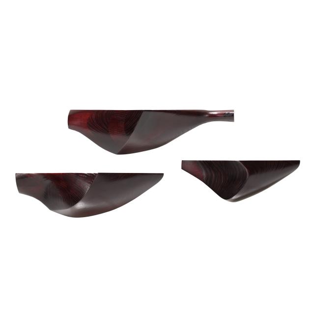 david-hymes-american-b-1965-three-sculptural-wall-shelves-in-paulownia