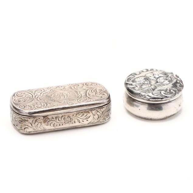 two-antique-english-silver-snuff-boxes