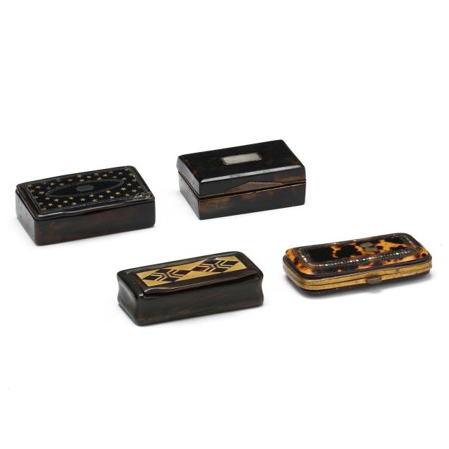 four-19th-century-continental-inlaid-snuff-boxes