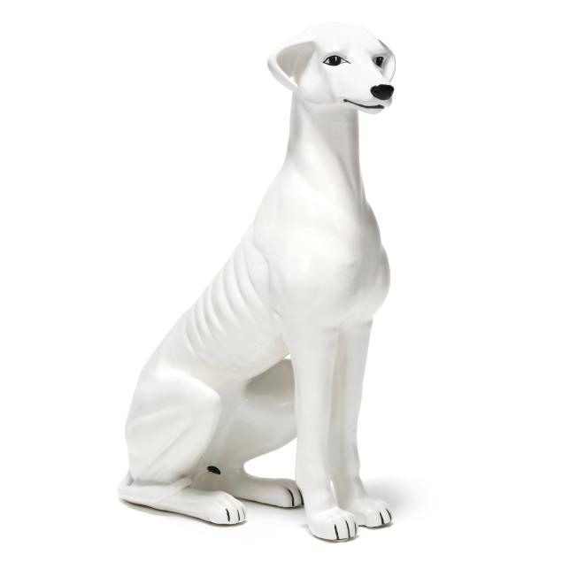 oversize-ceramic-model-of-a-seated-greyhound