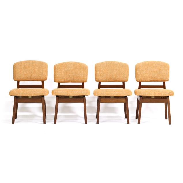 jens-risom-set-of-four-upholstered-teak-chairs