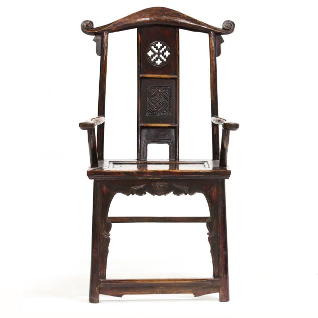 chinese-carved-elm-armchair