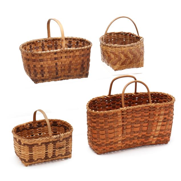 collection-of-four-cherokee-baskets