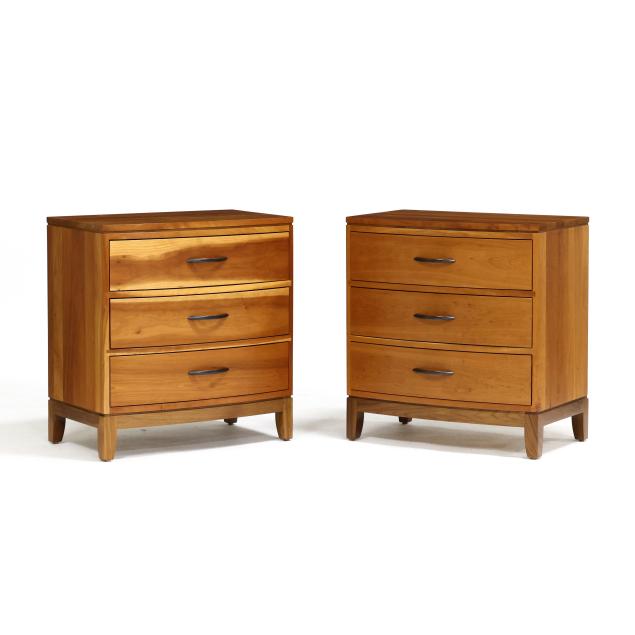 stickley-pair-of-contemporary-cherry-bedside-chests