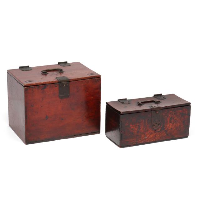 two-asian-wood-travel-boxes