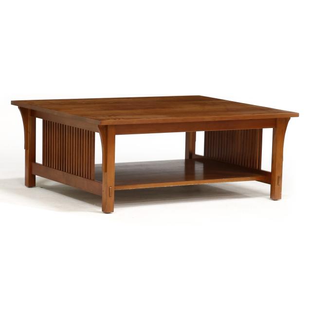 stickley-mission-style-cherry-cocktail-table