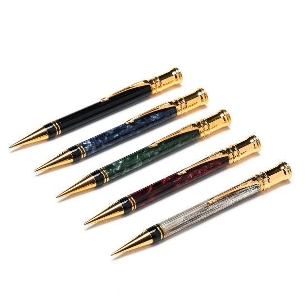 set-of-five-parker-mechanical-pencils