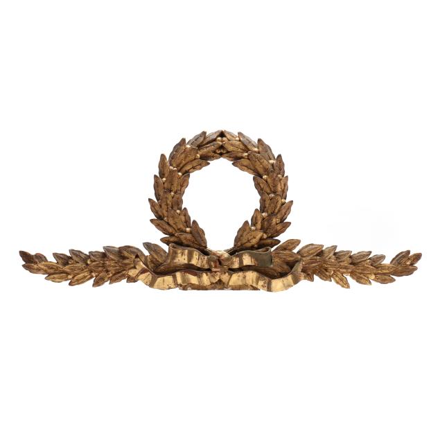 antique-carved-and-gilt-laurel-wreath-element