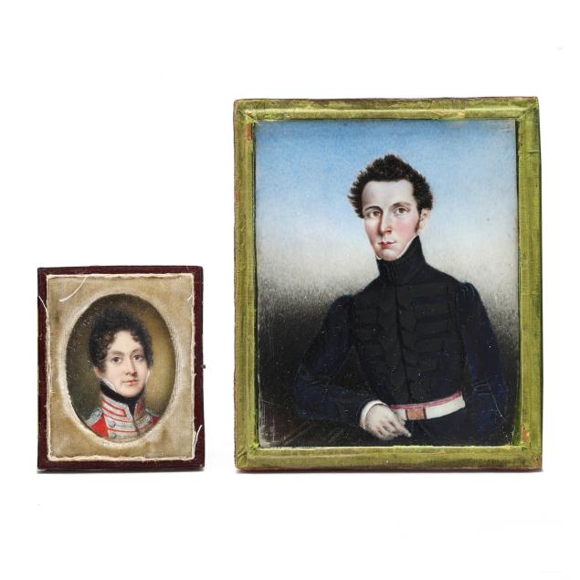 british-school-19th-century-two-cased-portrait-miniatures-of-officers