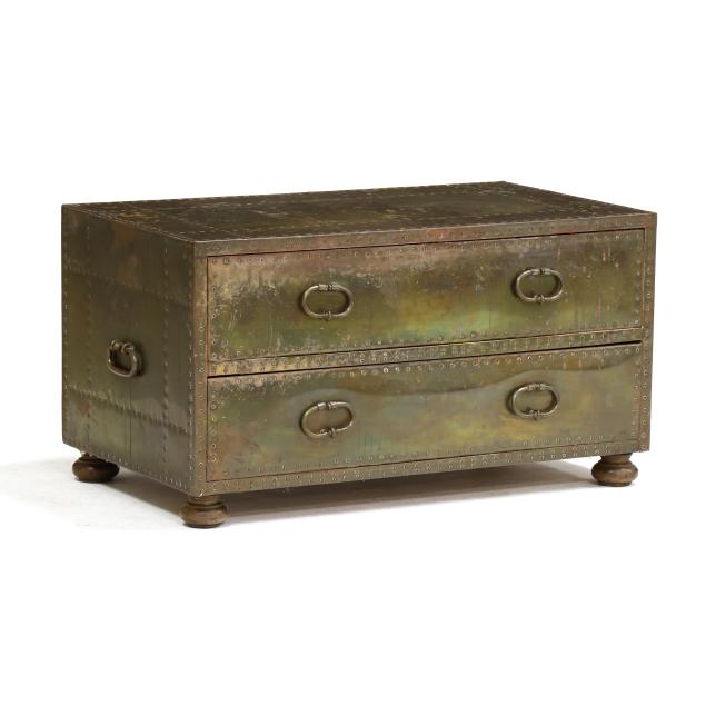 vintage-brass-wrapped-coffee-table-chest