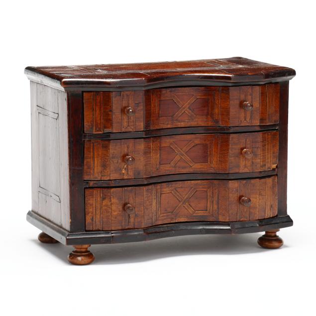 antique-continental-inlaid-miniature-chest-of-drawers