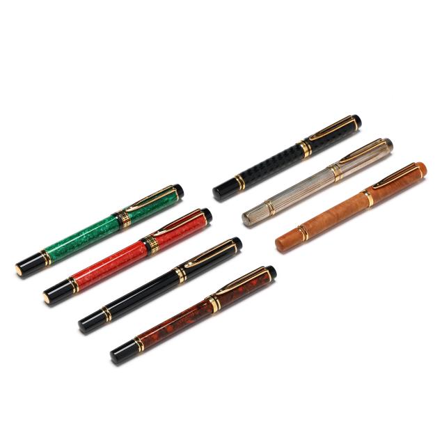 collection-of-seven-waterman-fountain-pens