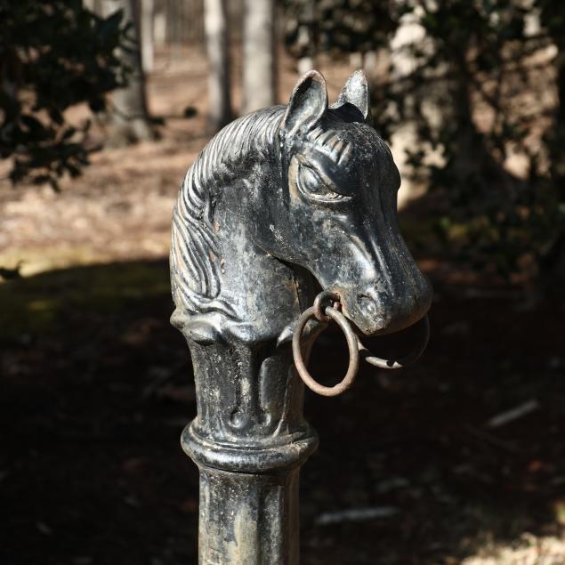 Pair of Vintage Cast Iron Horse Head Hitching Posts (Lot 2365 - The ...